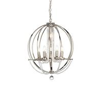 Elstead Lighting Cassie 7 Light Chandelier, Silver