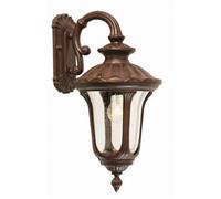 Elstead Lighting Chicago 1 Light Small Down Wall Lantern - Rusty Bronze Patina