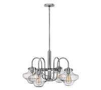 Congress Multi Arm Chandelier Chrome Finish, E27 - Chrome / 66.7cm