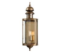 Elstead Lighting Elstead Downing Street Single Light Solid Brass Outdoor Wall Lantern in Antique Brass