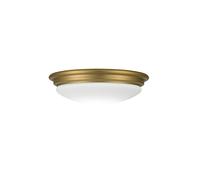Elstead Lighting Elstead Brompton Single LED Flush Ceiling Light in Brushed Brass Finish