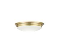 Elstead Lighting Elstead Brompton Single LED Flush Ceiling Light in Polished Brass Finish