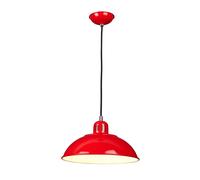 Elstead Lighting Elstead Franklin Single Light Ceiling Pendant in Traffic Red Enamel Finish