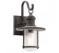 Elstead Lighting Elstead Kichler Riverwood Single Light Medium Outdoor Wall Fitting in Weathered Zinc