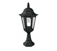 Parish 1 Light Outdoor Pedestal Lantern Black IP44 E27 Netlighting Black One Size
