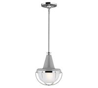 Livingstone 1 Light Ceiling Mini Pendant Polished Nickel Grey E27 Netlighting Grey One Size