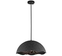 Luminosa Lighting Luminosa Fracture 3 Light Dome Ceiling Pendant Weathered Zinc, E27