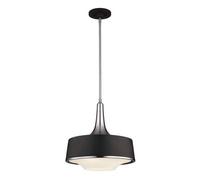 Luminosa Lighting Elstead Holloway 4 Light Dome Ceiling Pendant Black, Brushed Steel, E27