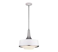 Elstead Lighting Holloway 4 Light Pendant - Brushed Steel/white