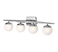Jasper 4 Light Bathroom Wall Light Polished Chrome IP44 G9 Netlighting Grey One Size