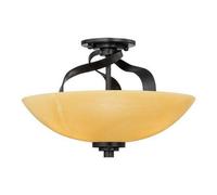 Elstead Lighting Luminosa Kyle 3 Light Large Semi Flush Mount Ceiling Light Imperial Bronze, E27