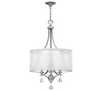 Mime 3 Light Multi Arm Ceiling Pendant Chandelier Brushed Nickel E14 Netlighting Grey One Size