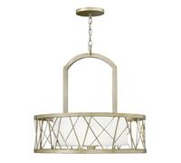 Luminosa Lighting Elstead Nest 3 Light Ceiling Pendant Chandelier Silver Leaf, E27