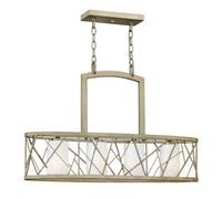 Elstead Lighting Nest 4 Light Island Chandelier - Silver Leaf