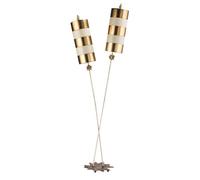 Elstead Lighting Nettle Luxe 2 Light Floor Lamp - Gold & Taupe
