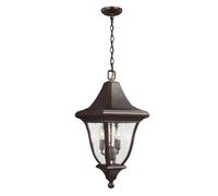 Elstead Lighting Oakmont 3 Light Medium Chain Lantern - Patina Bronze