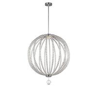 Oberlin LED 2 Light Large Spherical Ceiling Pendant Satin Nickel Netlighting Grey One Size