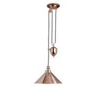 Elstead Lighting Provence 1 Light Rise And Fall Pendant - Polished Copper
