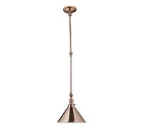 Provence 1 Light Indoor Wall Ceiling Light Polished Copper E27 Netlighting Brown One Size
