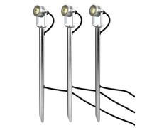 Elstead Lighting Spennymoor Starter Kit Including 3 X 12V Spotlights, 3 X Poles, 6M Cable & 12V Transformer - Anodised Aluminium