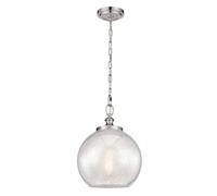 Tabby 1 Light Dome Ceiling Pendant Brushed Steel E27 Netlighting Grey One Size