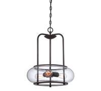 Trilogy 3 Light Ceiling Pendant Old Bronze E27 Netlighting Brown One Size