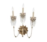 Elstead Lighting Venetian 3 Light Wall Light - Beige Patina & Gold