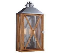 Luminosa Lighting Elstead Lumiere 2 Light Outdoor Medium Wall Lantern Light Natural Oak Ip44, E27