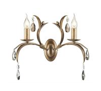 Elstead Lily 2 Light Indoor Candle Wall Light Metallic Bronze Floral Leaves Design