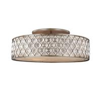 Elstead Lucia 6 Light Flush Light, Burnished Silver
