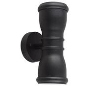 Garden Zone Malvern 1 Light Wall Lantern - Black, Black