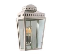 Mansion House 1 Light Outdoor Flush Lantern Light Polished Nickel IP44 E27 Netlighting Grey One Size