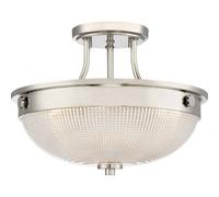 Mantle 2 Light SemiFlush Polished Nickel E27 Netlighting Grey One Size