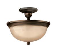 Luminosa Lighting Elstead Mayflower 3 Light Semi Flush Ceiling Light Olde Bronze, E27