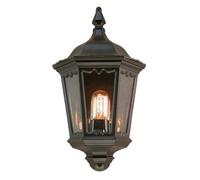 Elstead Medstead 1 Light Outdoor Wall Half Lantern Light Black Ip43, E27