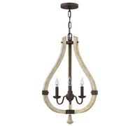Luminosa Lighting Elstead Middlefield Chandelier 3 Light Iron Rust Finish, E14