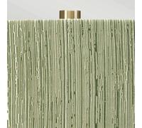 Elstead Milo table lamp, brass-white/green
