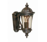 New England 1 Light Outdoor Small Wall Lantern Light Weathered Bronze IP44 E27 Netlighting Brown One Size