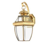Elstead Newbury 1 Light Outdoor Medium Wall Lantern Light Polished Brass Ip44, E27