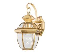 Elstead Lighting Elstead Quoizel Newbury Single Light Small Outdoor Wall Fitting Made from Solid Brass in Polished Brass Finish