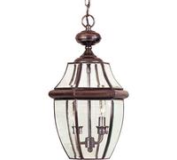 Elstead Newbury 2 Light Large Chain Lantern - Aged Copper, E14