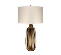 Newham 1 Light Large Table Lamp Bronze Ceramic Pearl shade E27 Netlighting Brown One Size