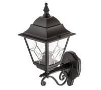 Elstead Norfolk NR1 outdoor wall lamp, black/clear, IP43