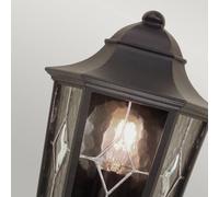 Elstead Norfolk outdoor wall light, half lantern, black