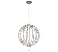 Oberlin LED 2 Light Medium Spherical Ceiling Pendant Satin Nickel Netlighting Grey One Size