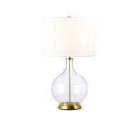 Elstead Orb Table Lamp - Aged Brass with White Shade