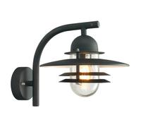 Elstead Oslo 1 Light Outdoor Dome Wall Lantern Light Black Ip55, E27