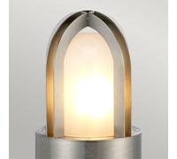 Elstead Paignton pillar light, stainless steel, silver