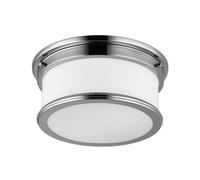 Payne 2 Light Bathroom Flush Mount Ceiling Light Polished Chrome IP44 E27 Netlighting Grey One Size