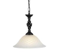Elstead Lighting Pembroke 1 Light Dome Ceiling Pendant Black, E27